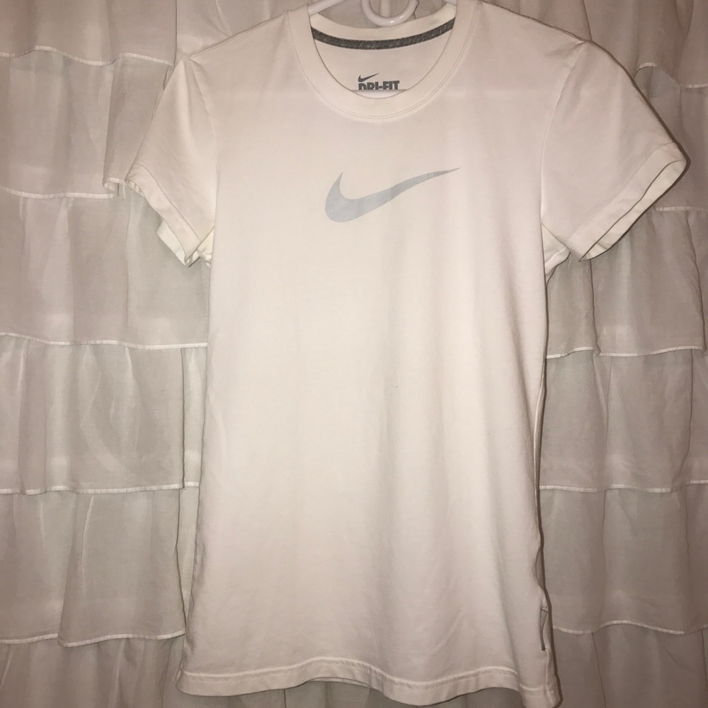 Nike white dri-fit cotton tee